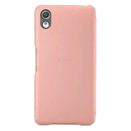 Coque Sony Xperia X Officielle Style Cover Flip - Rose Or
