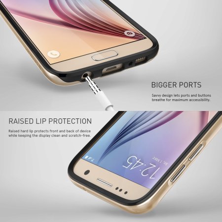 Caseology Parallax Series Samsung Galaxy S7 Case - Zwart / Goud