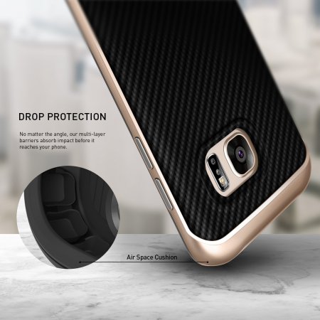 Coque Galaxy S7 Edge Caseology Envoy Series – Fibre Carbone Noir