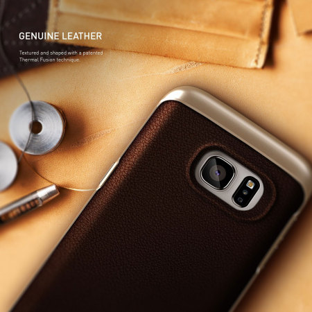 Caseology Envoy Series Galaxy S7 Edge Case - Brown Leather