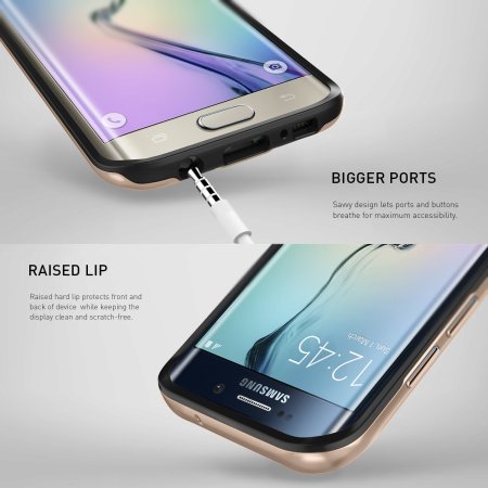 Caseology Wavelength Series Samsung Galaxy S7 Edge Skal - Svart / Guld