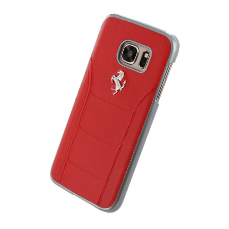 Funda Samsung Galaxy S7 Ferrari 488 Cuero Auténtico - Roja