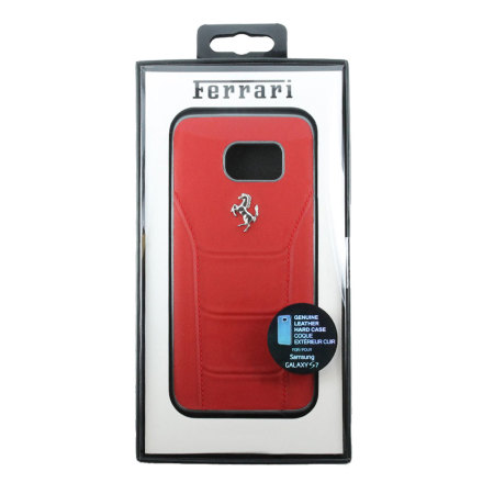 Funda Samsung Galaxy S7 Ferrari 488 Cuero Auténtico - Roja