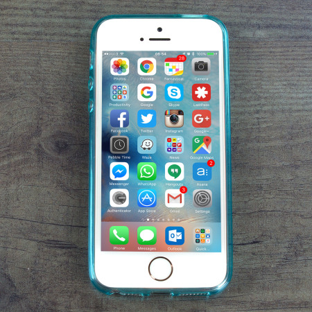 Olixar FlexiShield iPhone SE Gel Case - Blue