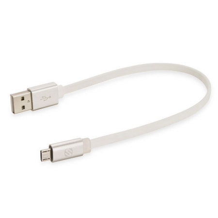 Scosche FlatOut LED Micro USB Tangle-Free 6 Foot Cable - White
