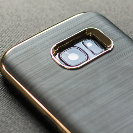 Motomo Ino Line Infinity Galaxy S7 Case - Stone Black / Chrome Gold