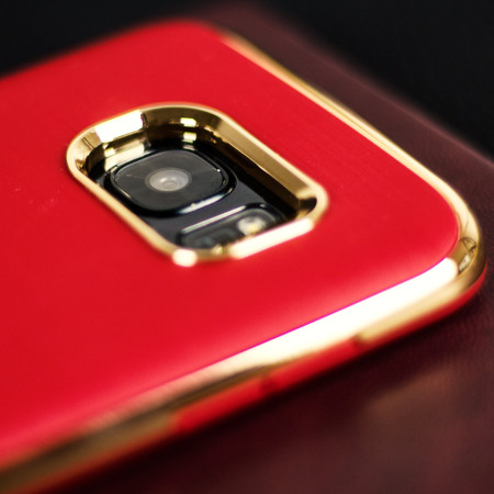 Motomo Ino Line Infinity Galaxy S7 skal - Röd / Guld