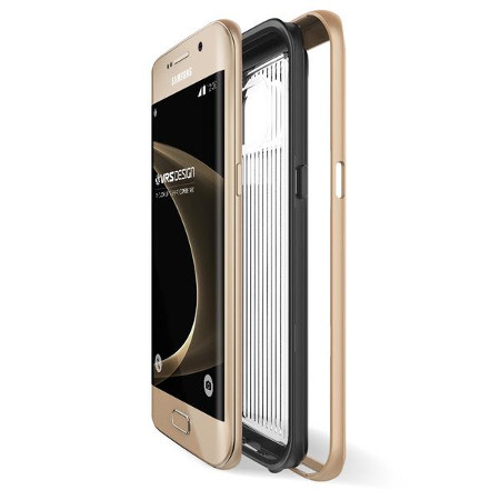 VRS Design Triple Mixx Samsung Galaxy S7 Edge Case - Shine Gold
