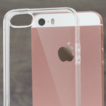 olixar flexishield iphone se gel case - 100% clear