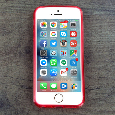 Funda iPhone SE Olixar FlexiShield - Roja