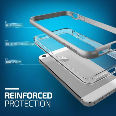 Funda iPhone SE VRS Design Crystal Bumper - Metalizada