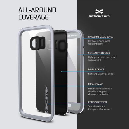Ghostek Atomic 2.0 Samsung Galaxy S7 Edge Waterproof Case - Silver