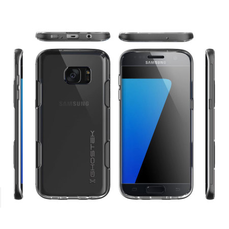 Ghostek Cloak Samsung Galaxy S7 Edge Puhelimelle – Läpinäkyvä/Musta