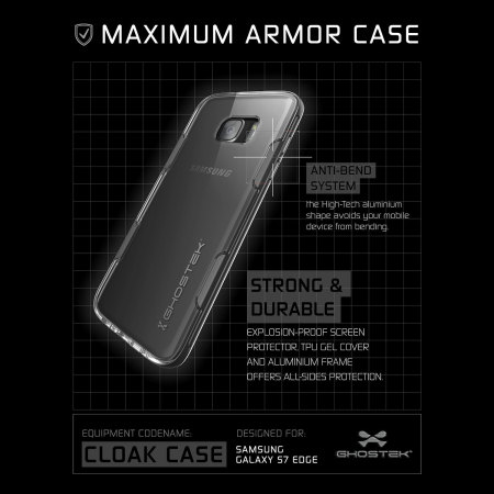Ghostek Cloak Samsung Galaxy S7 Edge Tough Case - Transparant / Zwart