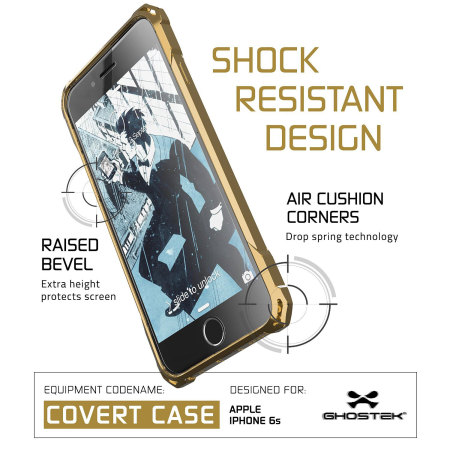 Ghostek Covert iPhone 6S / 6 Deksel - Gjennomsiktig / Gull