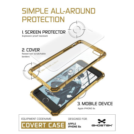 Ghostek Covert iPhone 6S / 6 Protective Case - Transparant / Goud