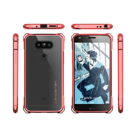 Ghostek Covert LG G5 Bumper Case - Clear / Red