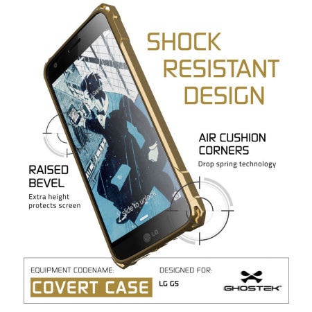 Ghostek Covert LG G5 Bumper Case - Clear / Gold