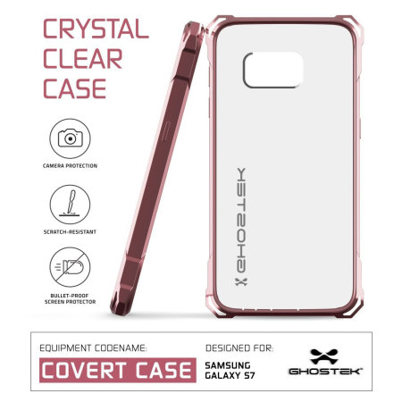 Coque Samsung Galaxy S7 Ghostek Covert - Transparent / Rose