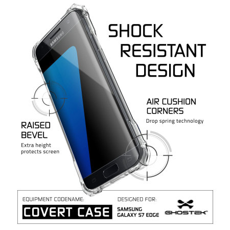 Ghostek Covert Samsung Galaxy S7 Edge Bumperskal- Klar / Röd