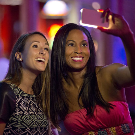 Coque iPhone SE Lumee Selfie Light – Or Rose