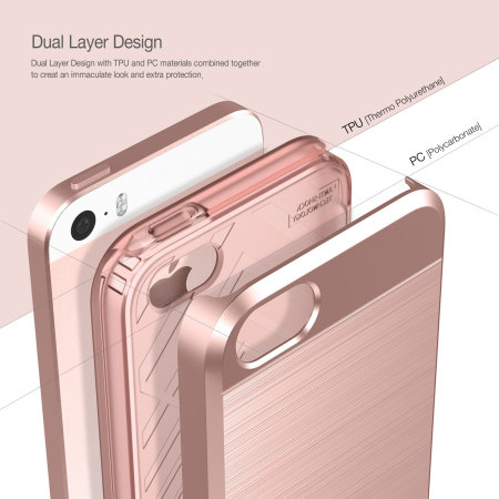 Obliq Slim Meta iPhone SE Case - Rose Gold