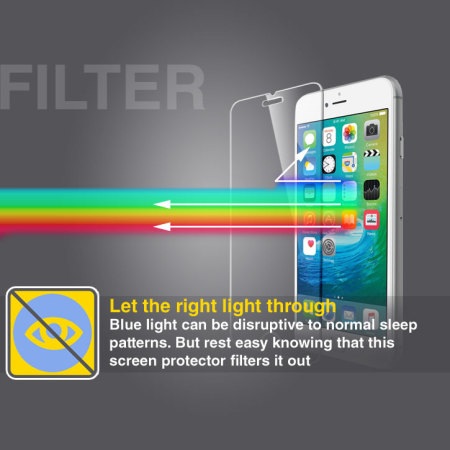 Protector de Pantalla iPhone SE Cristal Templado Olixar Anti Luz Azul