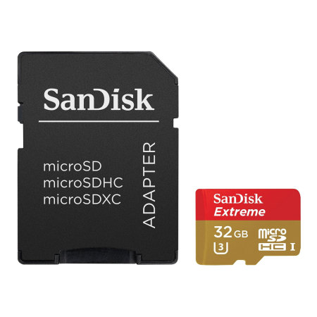 SanDisk Extreme Micro SDHC Card with SD Adapter - 32GB