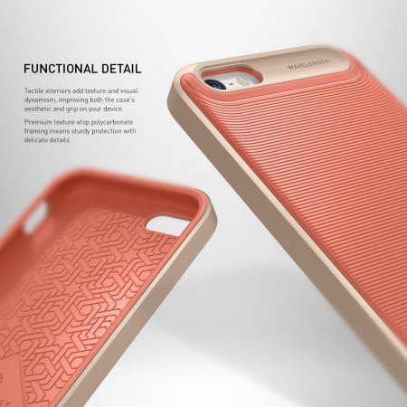 Coque iPhone SE Caseology Wavelenght Series - Or / Saumon