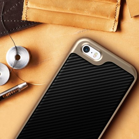 Coque iPhone SE Caseology Enjoy Series - Style Fibre de Carbone