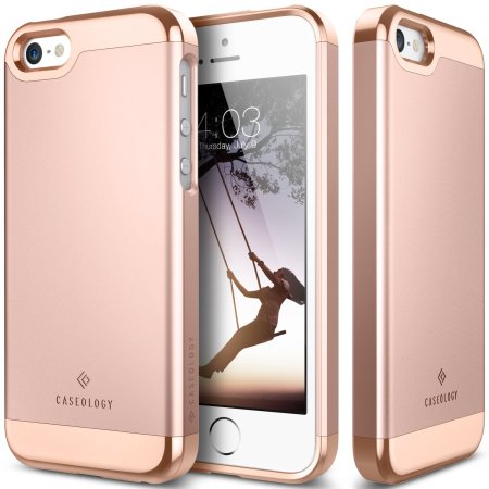 Caseology Savoy Series iPhone SE Hülle Rosa Gold