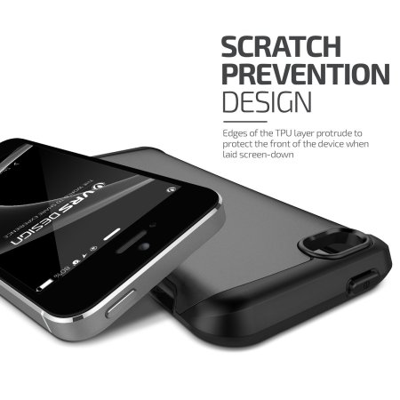 VRS Design Hard Drop iPhone SE Tåligt skal - Stålsilver
