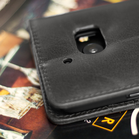 Olixar HTC 10 Ledertasche Wallet in Schwarz
