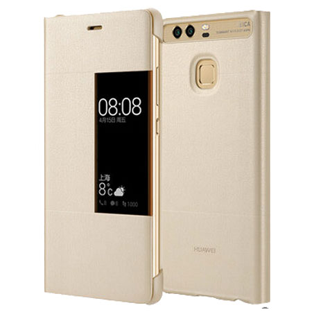 Official Huawei P9 Smart View Flip Case - Gold