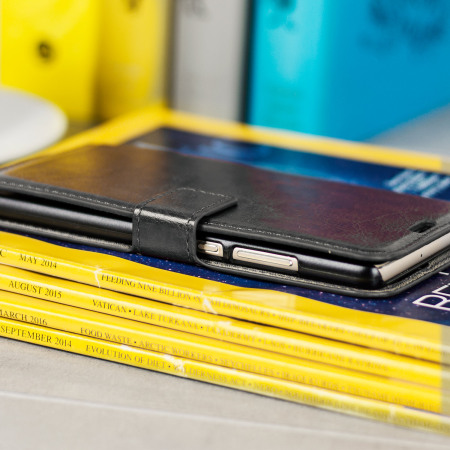 Olixar Lederlook Huawei P9 Wallet Case - Zwart