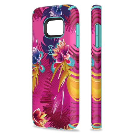 Funda Samsung Galaxy S7 Speck CandyShell Inked - Fucsia Selva Tropical