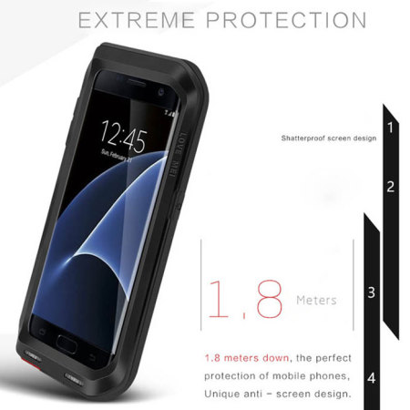 Love Mei Powerful Samsung Galaxy S7 Edge Puhelimelle – Musta