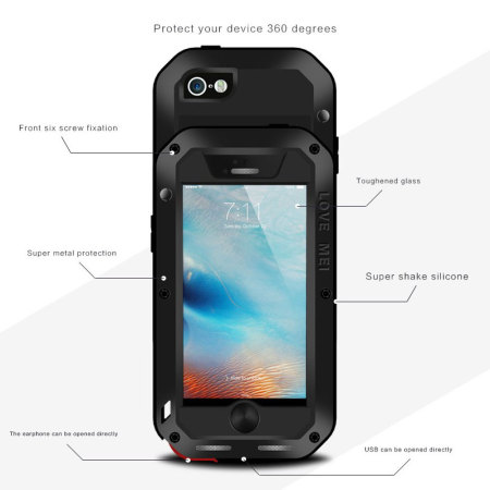 Love Mei Powerful iPhone SE Protective Case - Black