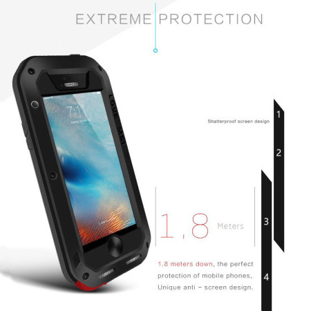 Love Mei Powerful iPhone SE Protective skal - Svart