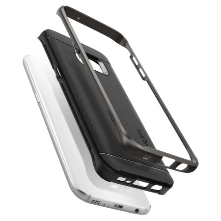 Spigen Neo Hybrid Samsung Galaxy S7 Edge Hülle Case in Gunmetal Grau