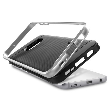 Spigen Neo Hybrid Samsung Galaxy S7 Edge Case - Satin Silver