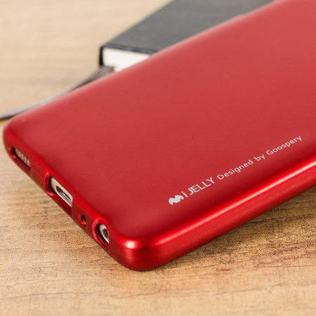 Coque Huawei P9 Mercury Goospery iJelly en gel – Rouge métallique