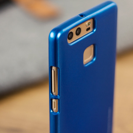 Coque Huawei P9 Mercury Goospery iJelly en gel – Bleue métallique