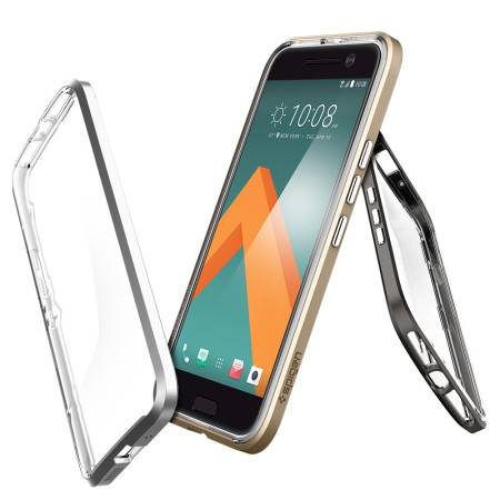 Coque HTC 10 Spigen Neo Hybrid Crystal – Gunmetal / Transparent