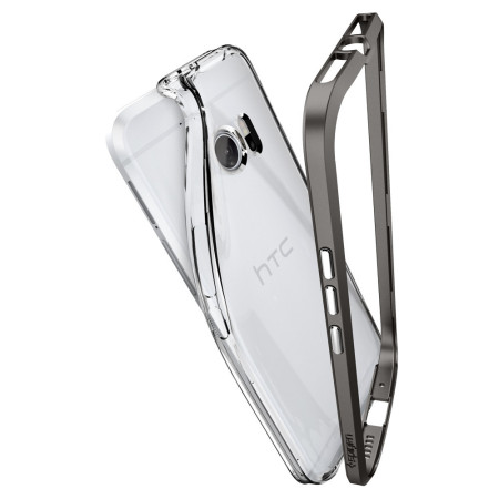 Spigen Neo Hybrid Crystal HTC 10 Case - Gunmetal / Clear