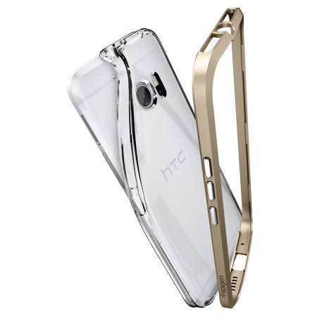 Spigen Neo Hybrid Crystal HTC 10 Case - Champagne Gold / Clear