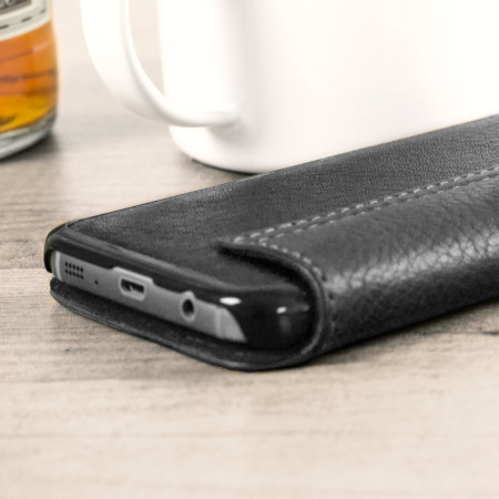 Vaja Agenda Samsung Galaxy S7 Premium Leather Case - Black