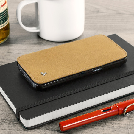 Vaja Agenda Samsung Galaxy S7 Premium Leather Case -  Tan Brown