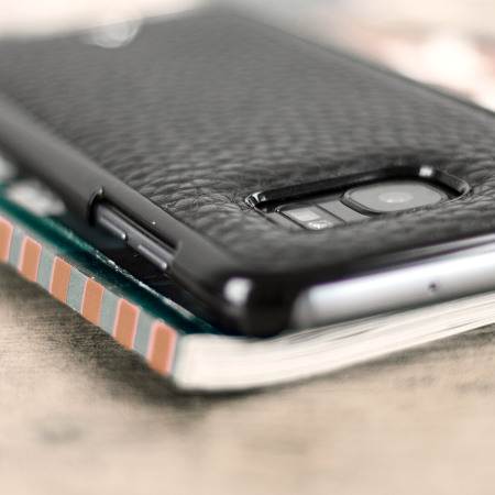 Vaja Wrap Samsung Galaxy S7 Edge Premium Leather Case - Black