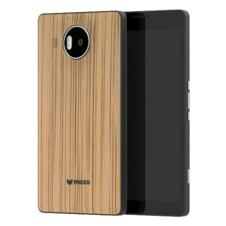 Mozo Microsoft Lumia 950 XL Wireless Charging Back Cover - Zebra Wood